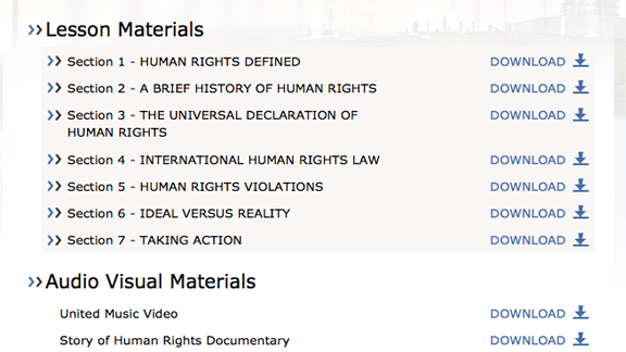 
    Alle educatieve video’s, boekjes en materialen van United for Human Rights kunnen via de app worden gedownload en sluiten volledig aan op de lessen zelf, en zijn klaar om bekeken te worden.
    